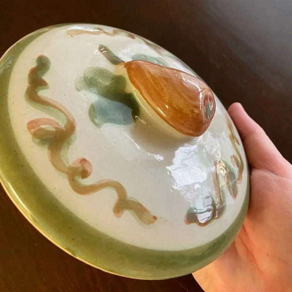 Vintage Louisville Pottery JOHN B. TAYLOR CERAMICS  LG COVERED Casserole HARVEST - Picture 11 of 15